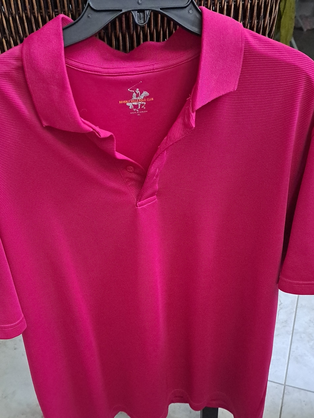 Beverly Hills Polo Club Men’s Bright Magenta Polo Shirt